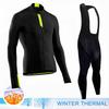 2025 Pro Team Winter Thermal Fleece Cycling Jersey Set Long Sleeve Bicycle Clothing Mtb Bike Wear Maillot Ropa Ciclismo Cycling
