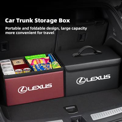 Car Trunk Leather Storage Box Auto Interior Organizer Accessories For F-SPORT ES RX NX LS UX LM LX GX LC RZ IS CT GS RC HS
