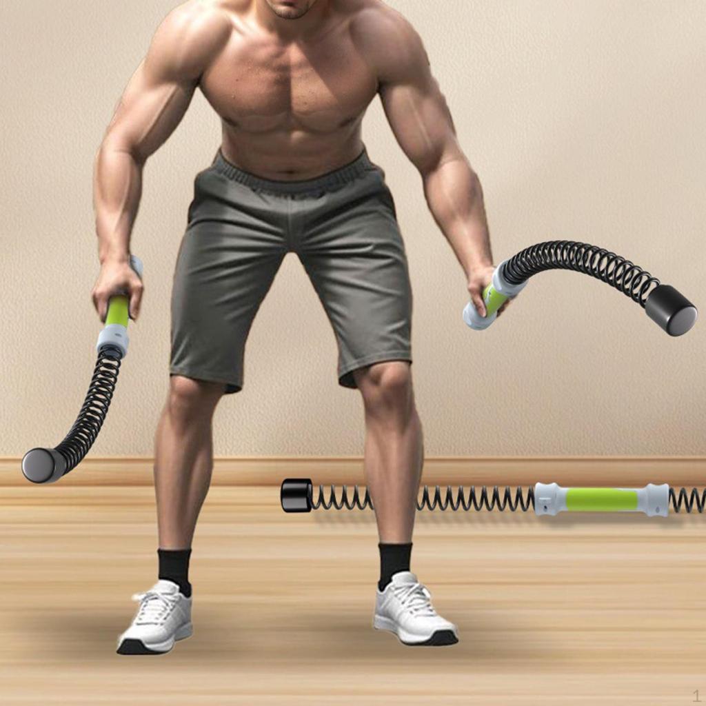 2Pcs Battle Ropes Portable Versatile Spring Bar for Home Working Out Sports