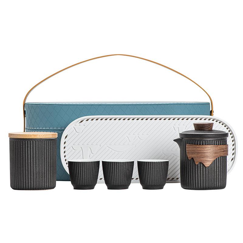 Ceramic Portable Travel Tea Set Business Banking Company High-end Gifts