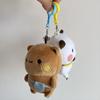 Cute Bubu Dudu Plush Toy Stuffed Plush Panda Keychain Kawaii Fluffy Brown Bear Toy Doll Soft Bag Pendant Couple Birthday Gifts