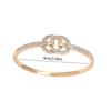 Korean Rhinestone Double Ring Bracelet - Elegant Women's Jewelry for Banquets, Handcrafted High-End Gift, Fresh European & American Style.