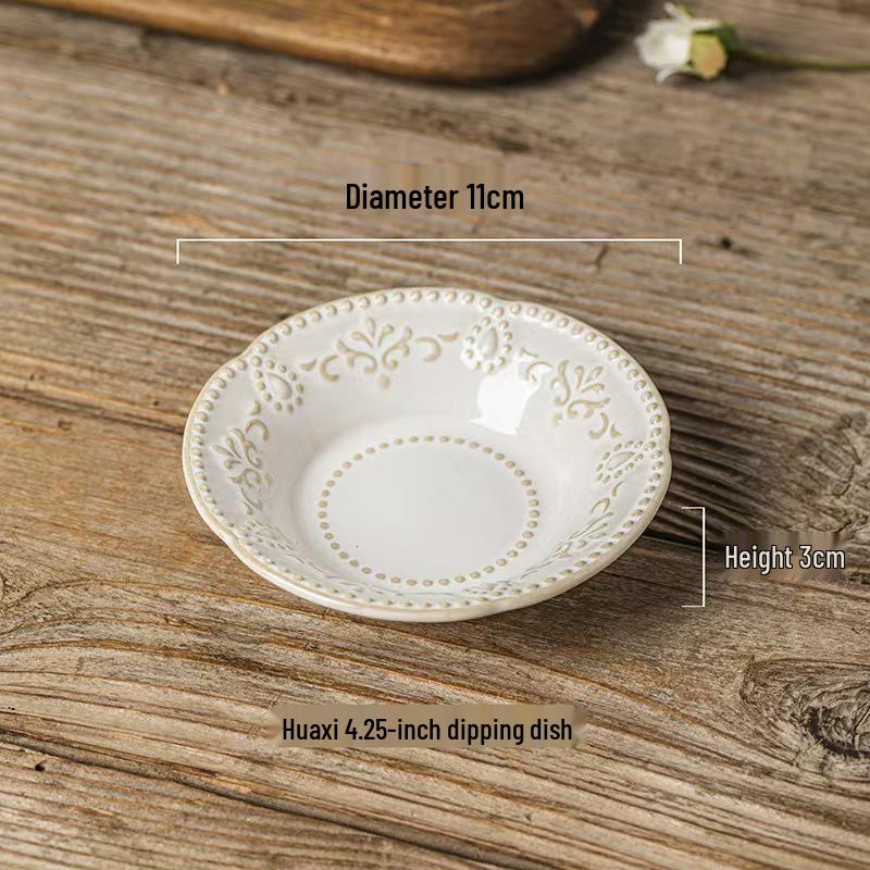 Retro Ceramic Japanese Tableware Set: Rice, Eating, Soup Bowls & Plates