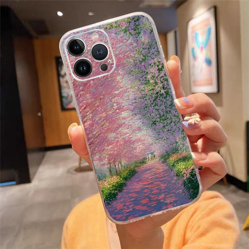 Claude Monet Painting Phone Case For iphone 17 Pro Max Air 16 15 14 13 Pro Max 15 16 Pro 15Plus