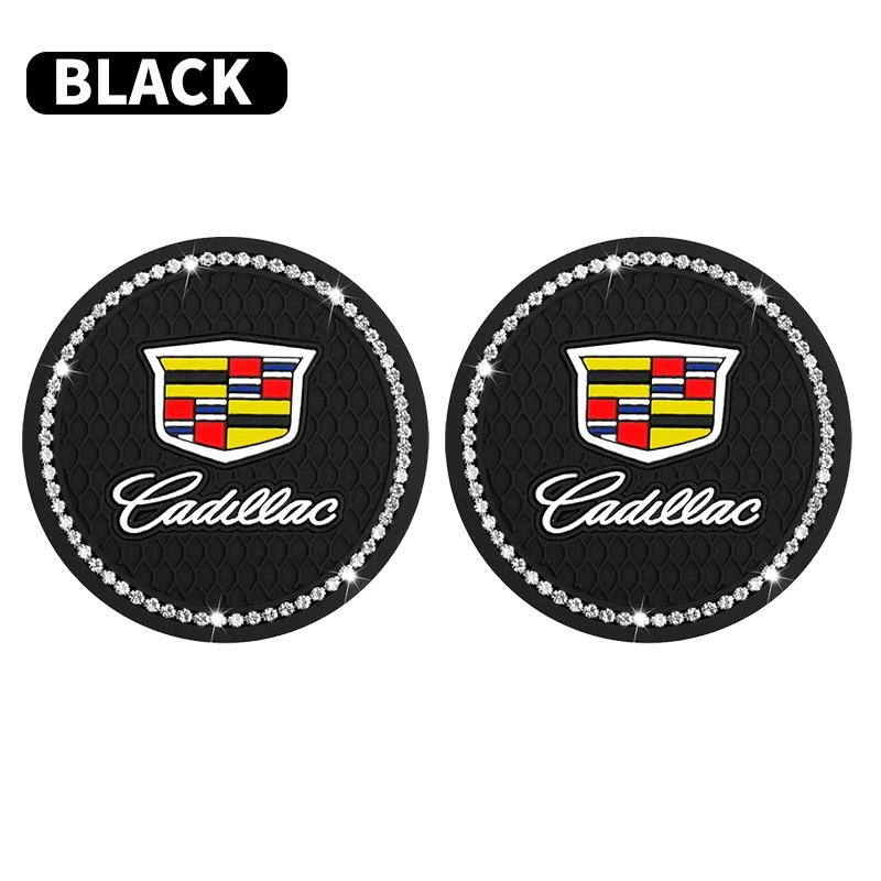 Car Non-slip Water Cup Pad Diamond Rhinestone Bling Decoration For Cadillac Escalade GT4 XT4 ATS XT5 CTS XTS RS Accessories