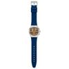 Swatch NEW IRONY CHRONO SIDEREAL GLOW Wristwatch, YVS534, Unisex, Blue