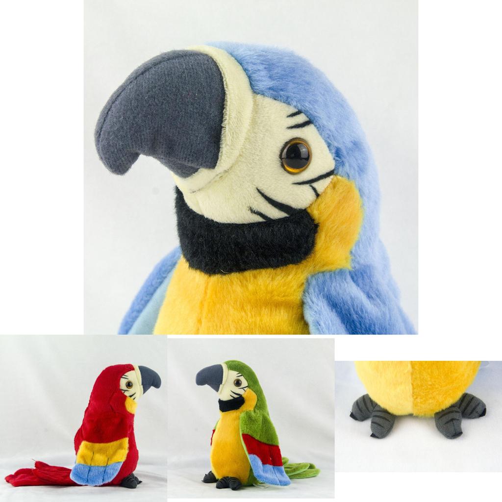 Electric Talking Plush Parrot Toy- Learn To Speak And Flap The Wings- Ideal Children's Gift