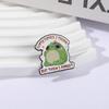 Sometimes I Think But Then I Forget Enamel Pin Cartoon Frog Pun Brooches Lapel Badges Funny Animal Jewelry Gift for Kids Friends