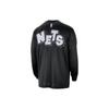 Nike Brooklyn Nets American Vintage Logo Print Crew Neck Pullover Casual Quick-Dry Knit Long Sleeve T-Shirt Men Tops Black FB3581-010