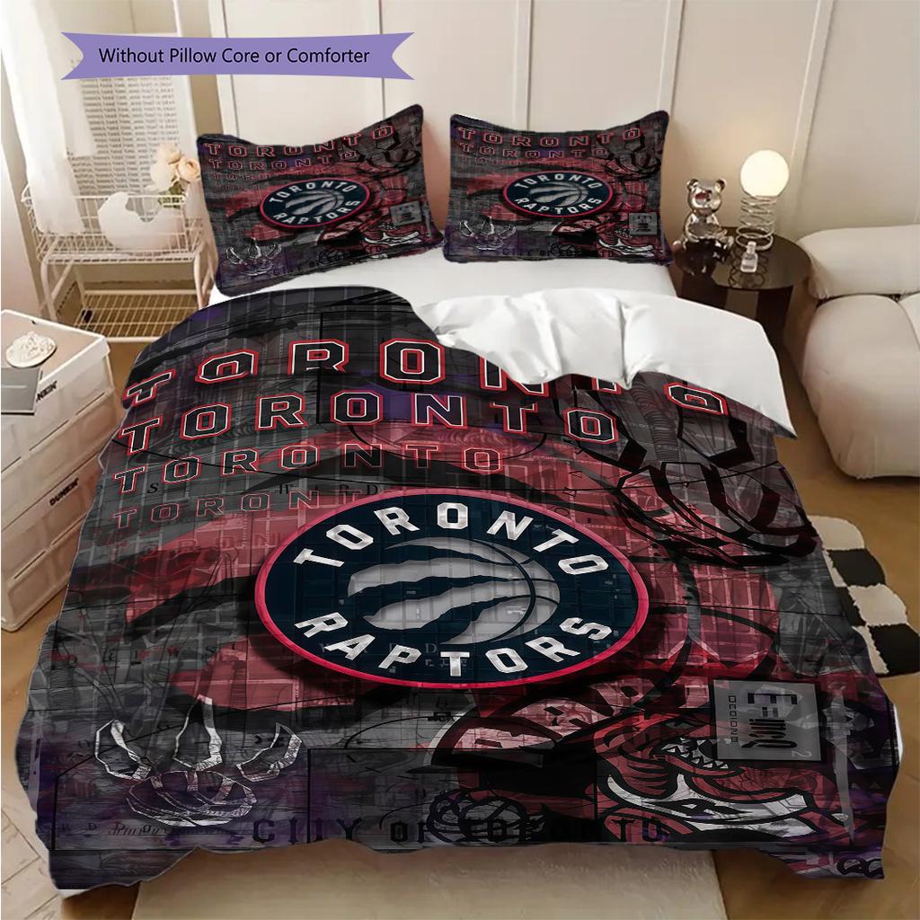Set da tre pezzi Spirit del Basket Toronto Raptors(1 * copripiumino + 2 * federa, senza nucleo)Set biancheria da letto Copripiumino e federa