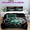 Ice Hockey Logo Pattern Bedding Quilt Set Quilt Cover Pillowcase Home Decoration Birthday Gift (1*duvet Cover+ 2*pillowcase, Without Core)