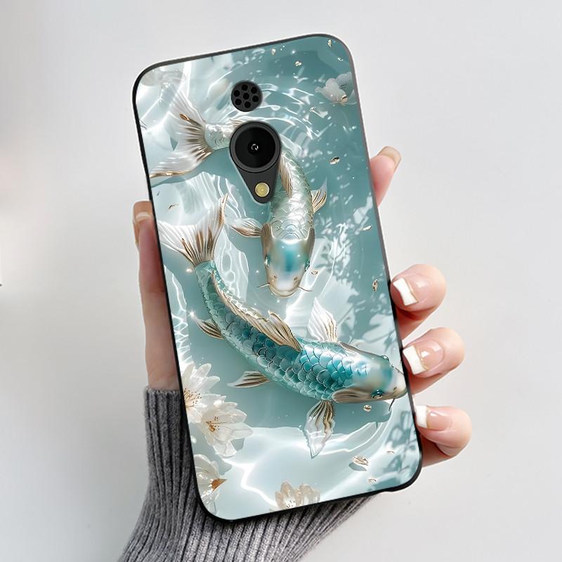 Phone Case For Nokia 150 2G 2023 Casing Luxury Cute Love Rabbit Funny Cartoon Black Matte Soft Silicone Shockproof Cover Shell