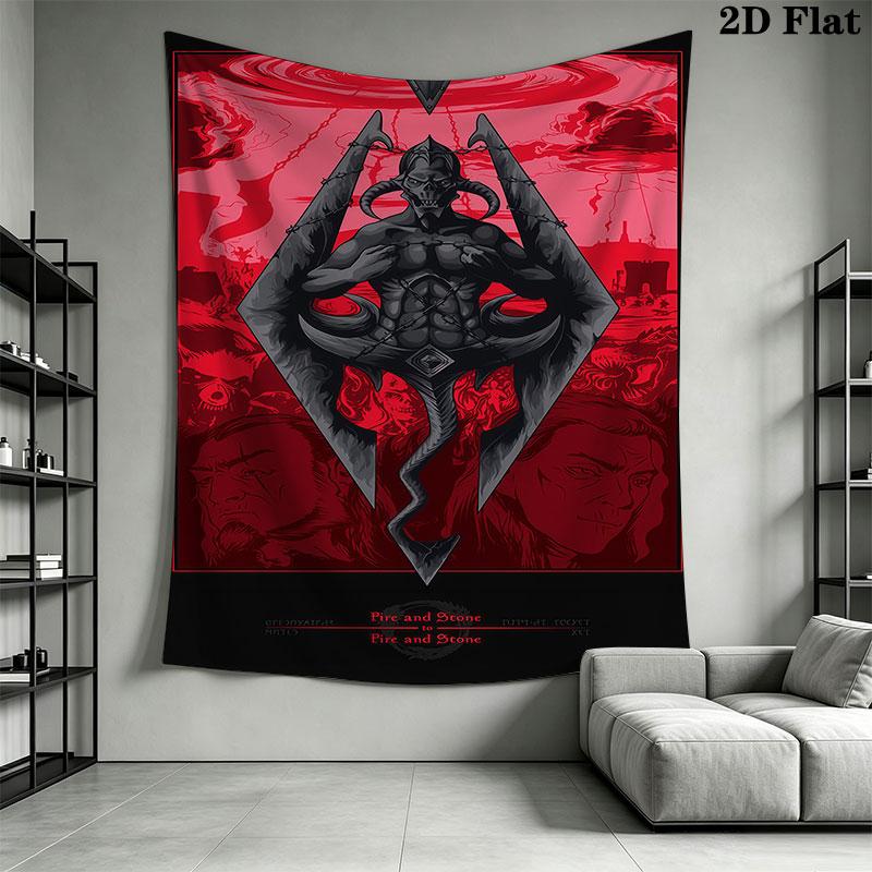 The Elder Scrolls Wall Hanging Printed Fabric Blanket Decorative Tapestries for Bedroom Living Room Home Decor