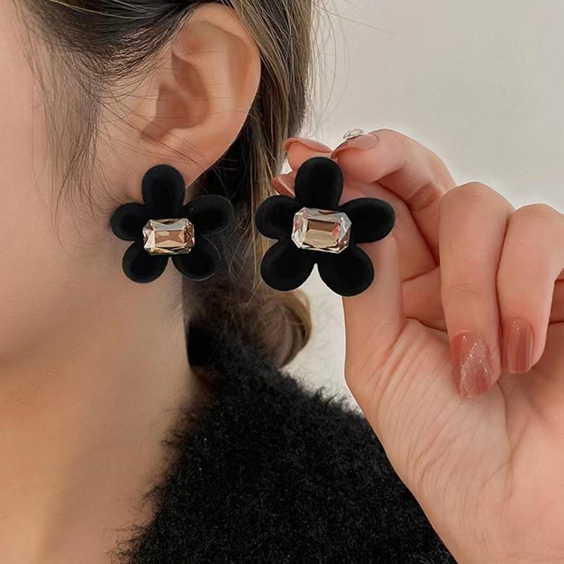 

Нові жіночі жіночі сережки з перебільшеною синьою квіткою