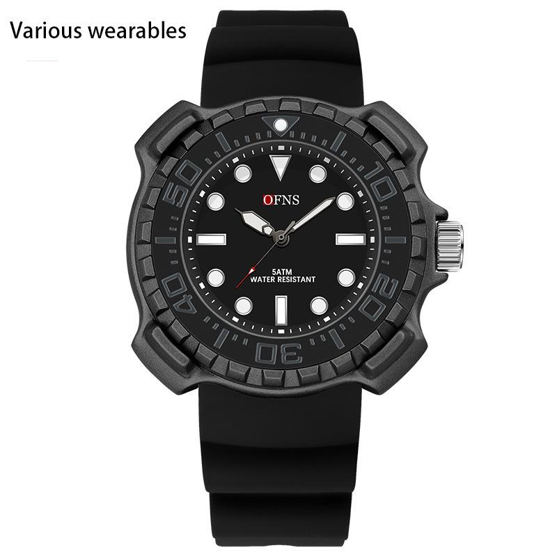 Quarzuhr Silikongel Modetrend Herrenuhr Schlicht Wasserdicht Elektronische Quarzuhr Herren