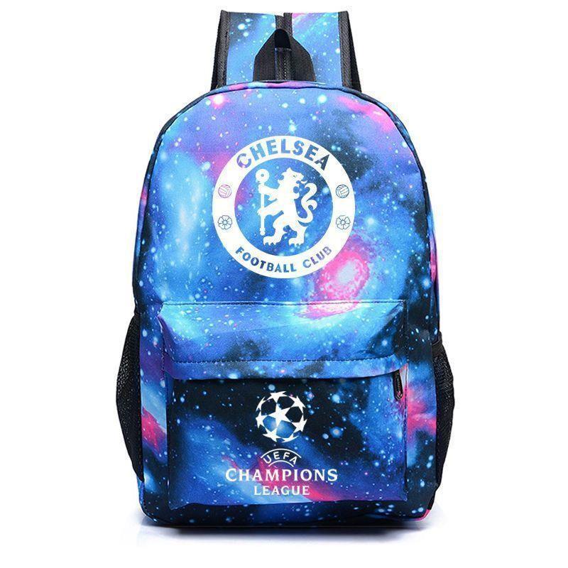 Football Star Backpack Champions League Pattern Printed Backpack Teen Children'S School Bag