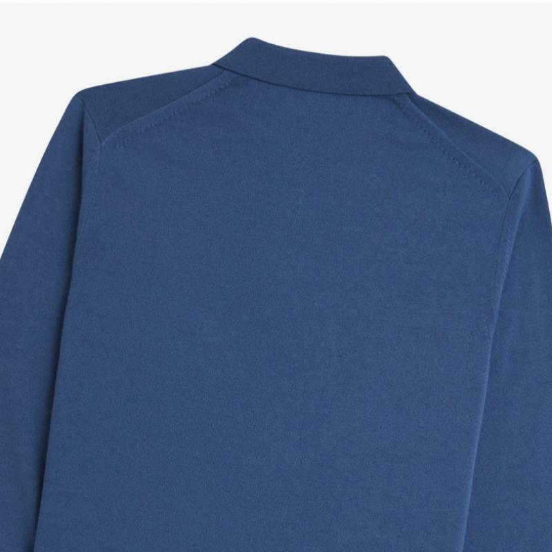 Fred Perry [sharp] Long Sleeve Classic Knit Shirt   Midnight Green Afpm2434535 963