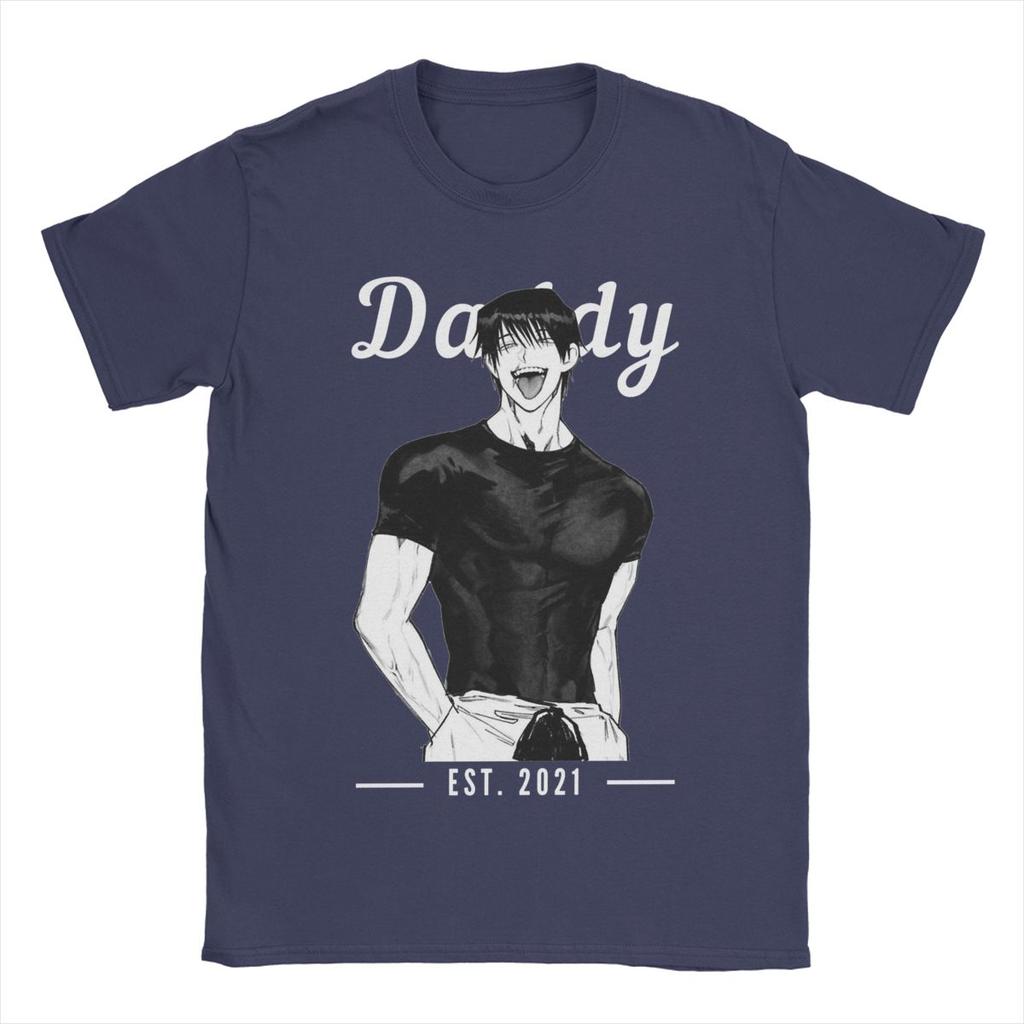 Tatuś Toji Fushiguro Anime T-shirt Męski 100% Bawełna Moda dla Mężczyzn T-shirty z Okrągłym Dekoltem Krótki Rękaw Top Rozmiar Plus