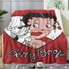 B-BeTTy-CuTe-Boop Throw Soft Flannel Throw Blanket, Lightweight Breathable Summer Nap Blanket For Sofa Home Travel Cozy Decor
