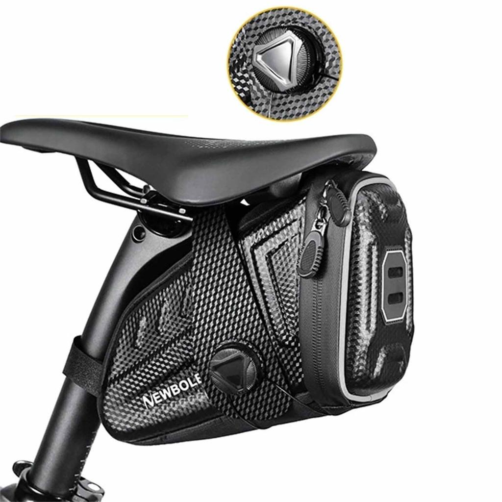 Rear Bag with Water Bottle Rack – Hard   Saddle Bag, Seat Cushion, Tool Storage for Mountain & Road Bikes