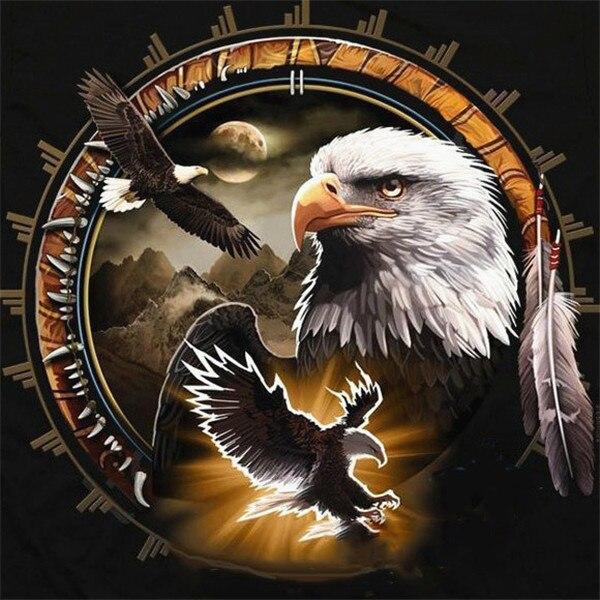 Full Square 5D Diamond Painting Eagle DIY Diamond Embroidery Animal Rhinestone Picture Cross Stitch Decoration