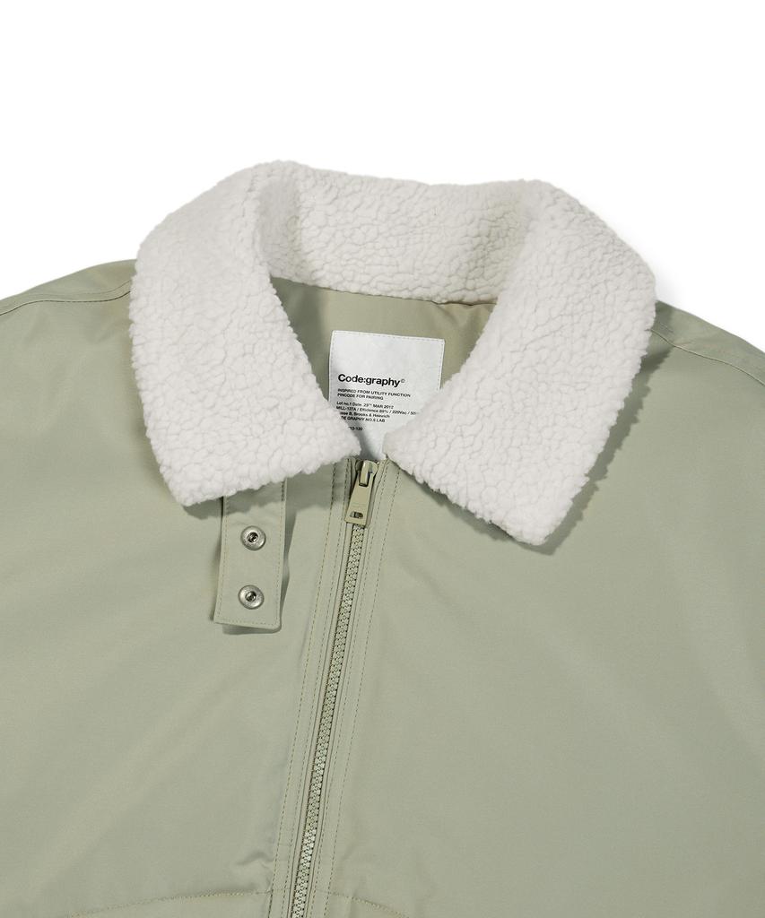 Cgp Heavy Boa Fleece Shearling Jacket_Khaki