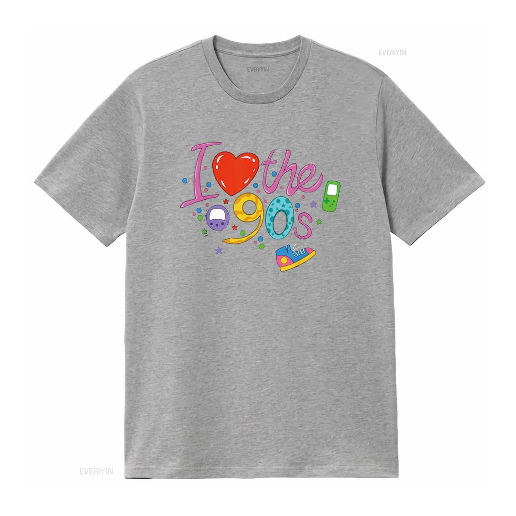 I love the 90s party outfit retro T Shirt Black 3X Large vintage Washed Unisex Casual Top For Everyday Wear homme Versatile