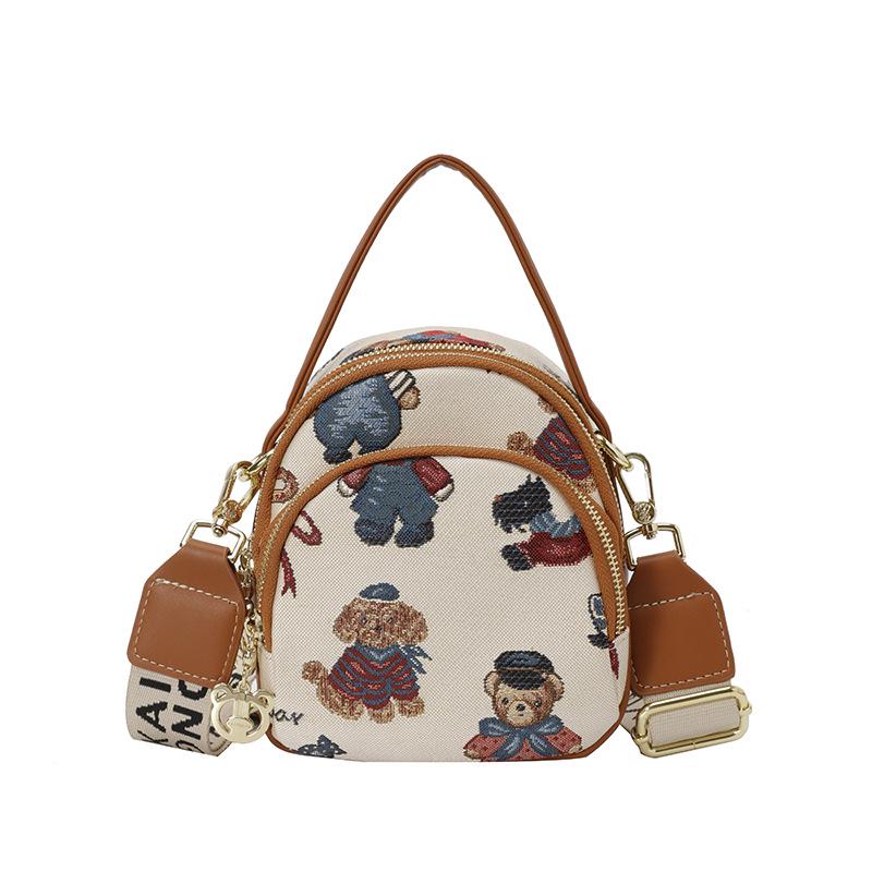 2025 Hello Kitty Women's Cartoon Bear Shoulder Crossbody Phone Bag - Cute, Fashionable, Versatile