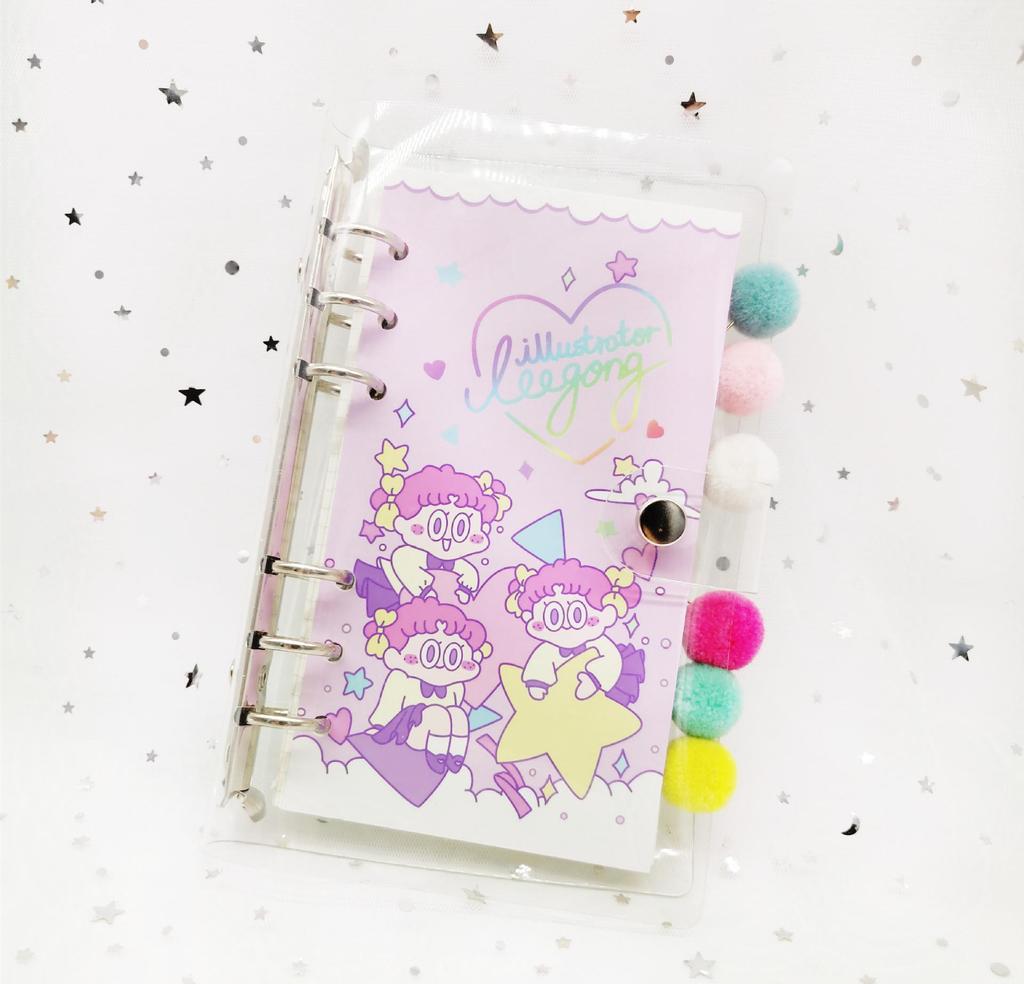 Wangdins Korean Heart-Inspired Transparent Planner Set