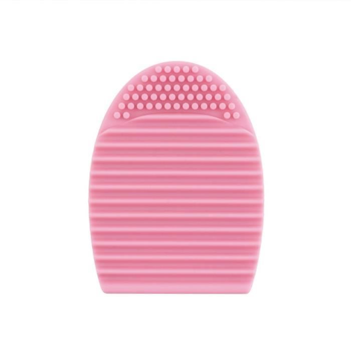 Gant de nettoyage - Esthétique - Brosse de maquillage - Silicone - Rose - Compact