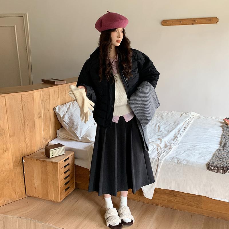 Women Winter Short Cotton Coat Lightweight Warm Jacket Loose  Outfit Fashion Trendy