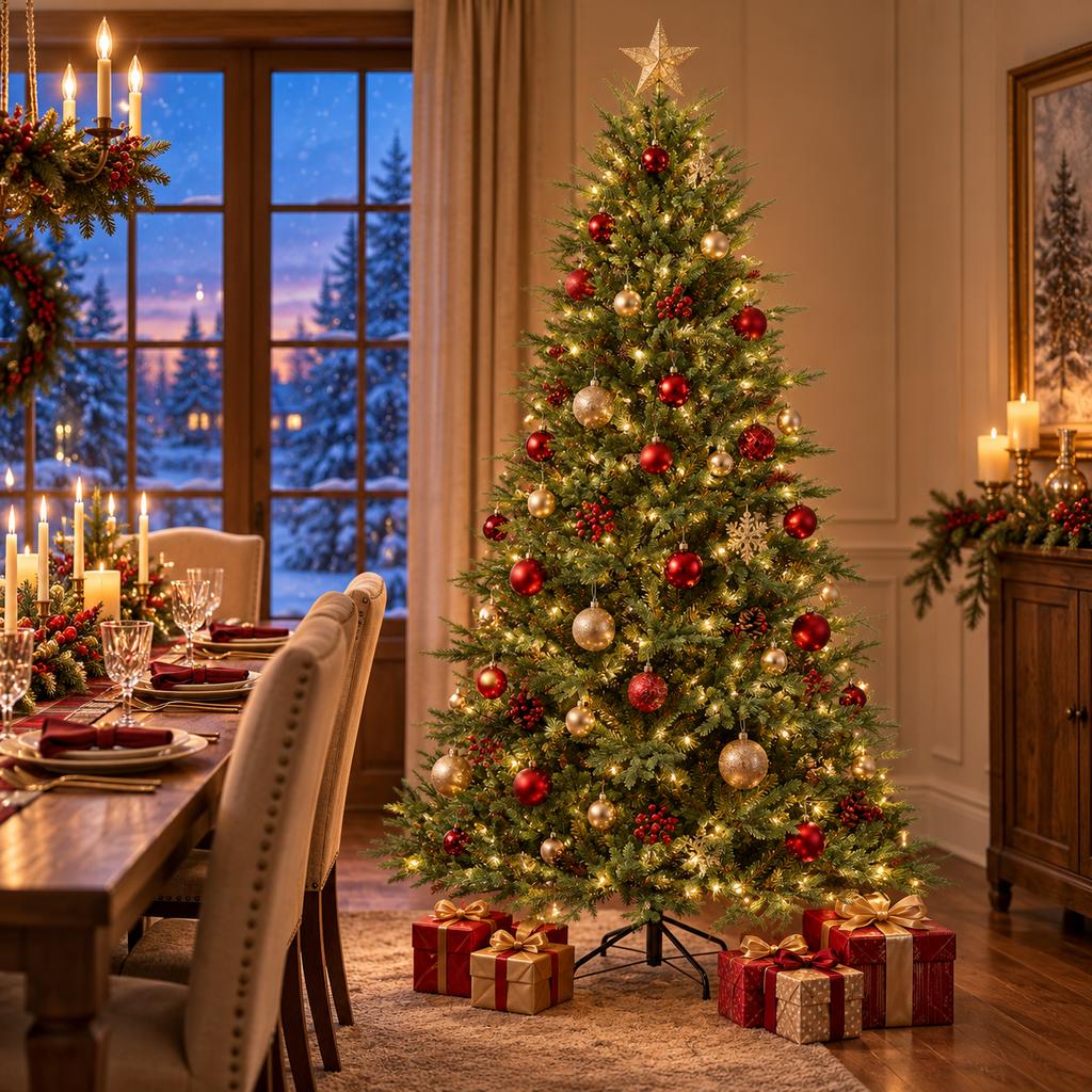 1.8m Green PE Mixed Dense Artificial Christmas Tree