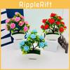 Plant Silk Rose Simulated Flower Potted Plant Bonsai For Home And Event Decor