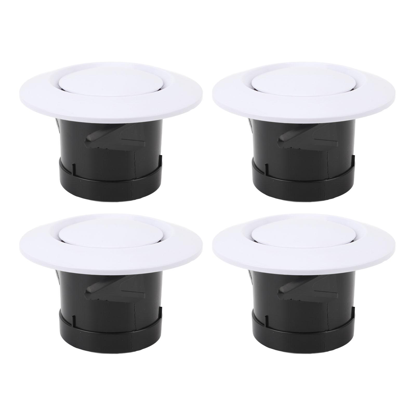 

4PCS 68mm Adjustable Soffit Vent Cover Adjustable ABS Round Ceiling Diffuser for RVs Campers Trailers Boats