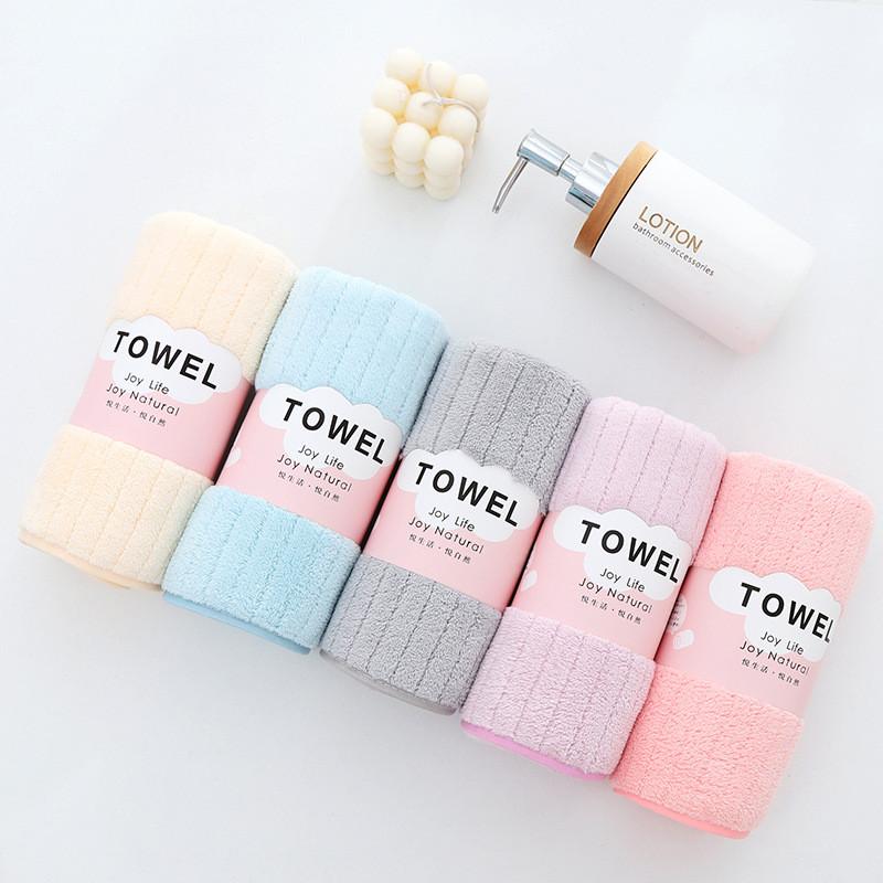Thick Adults Coral Fleece Towel With Fast Absorption For Bathroom And Hotel