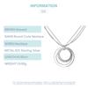 925 Silver Double Round Circle Multilayers Necklace For Women Silver Necklaces Jewelry
