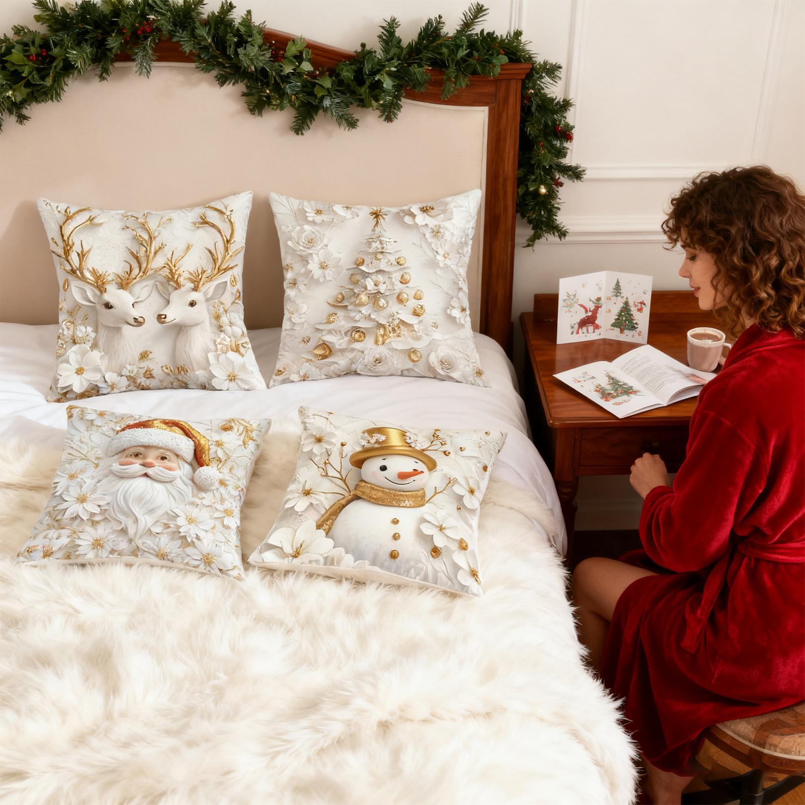 

Sofa Pillow Covers 18x18 Inch Farmhouse Christmas Cute Square Pillow Covers For Home Room Bedroom Living Couch Sofa Bed Patio China Mainland