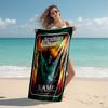Personalized Customized Proof Beach Towel with Dungeons & Dragons Pattern - Soft, Absorbent, Quick-drying, Perfect Swimming, Camping&bathing
