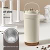316 Ceramic Liner Thermos Cup for Female Students - Portable Travel Coffee Cup with Double Drink and Straw.
