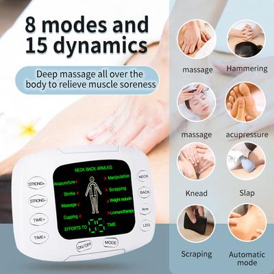 Masajeador de Pulsos de Frecuencia Intermedia Instrumento Digital Multifunción para Terapia de Meridianos Doméstico Masajeador de Electroterapia con Acupuntura con Enchufe y Batería
