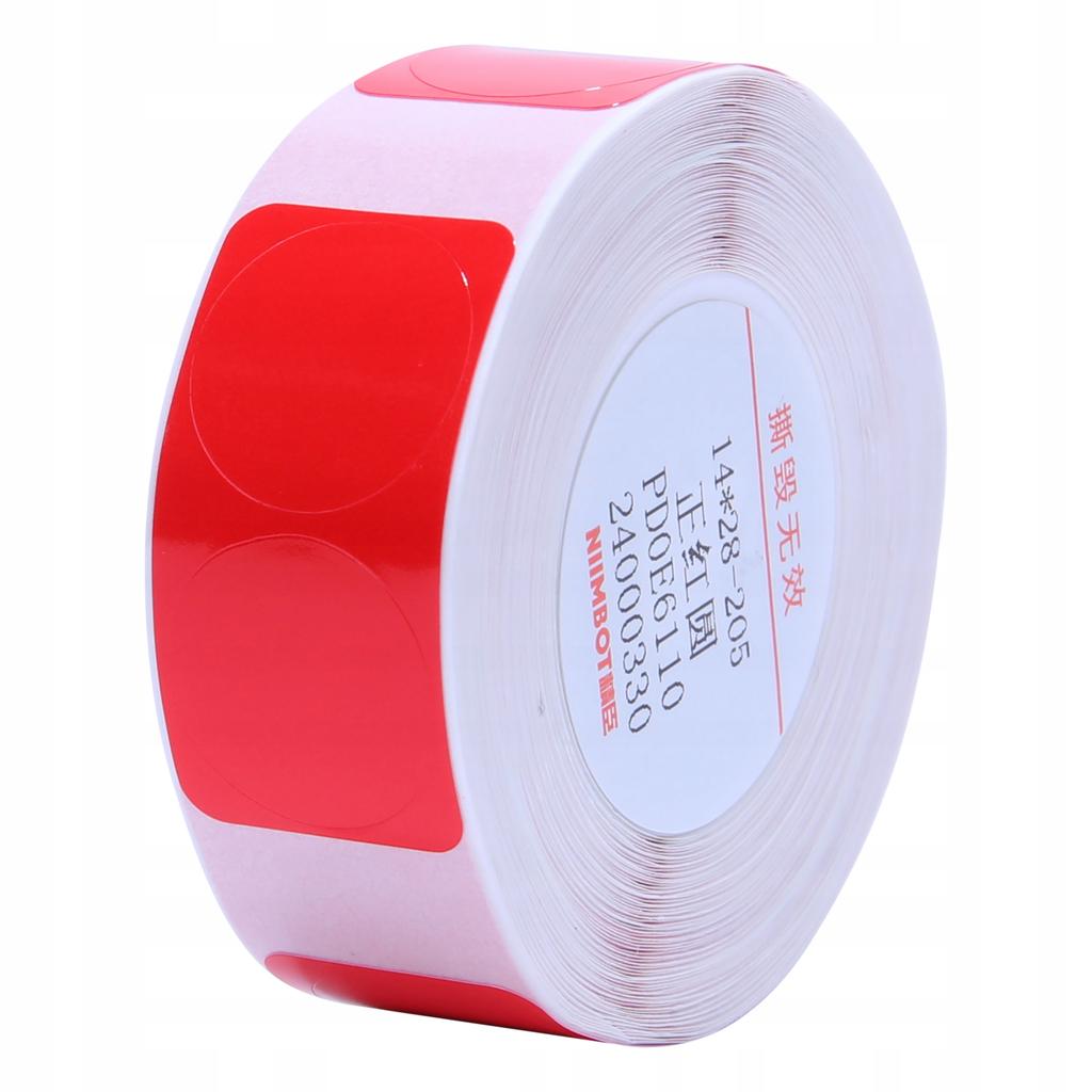 Niimbot Labels Stickers Round Red 14X28Mm Double 205X For D Series