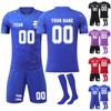 Divise da football per adulti e bambini personalizzate fai da te in tre pezzi