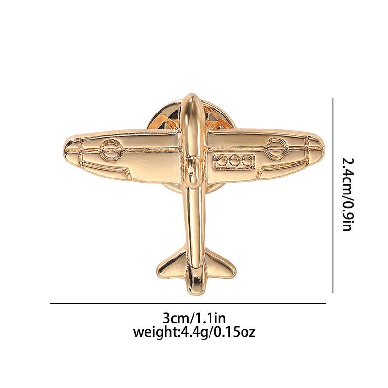 Simple Mini Airplane Brooch Pricked Horse Pin Badge Suit Shirt Accessory