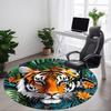 1PC Tiger Print Chair Carpet for Office, Indoor Non-Slip Washable Carpet, Soft Comfortable Mat For Office Room yy250930244