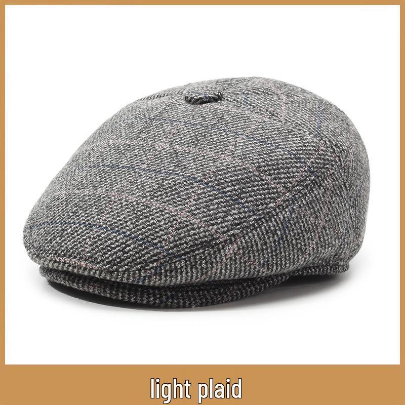 Men's Autumn/Winter Thick Duckbill Cap with Ear Protection - Middle-Aged and Senior Outdoor Cotton Hat