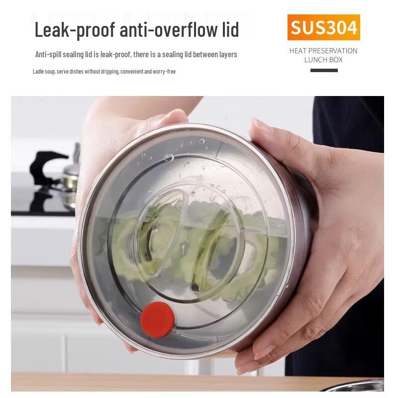 304 Stainless Steel Multi-Layer Thermal Lunch Box