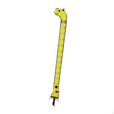 Surface Marker Buoy, Inflatable Tube Scuba High Visibility with Reflective Strip Floats
