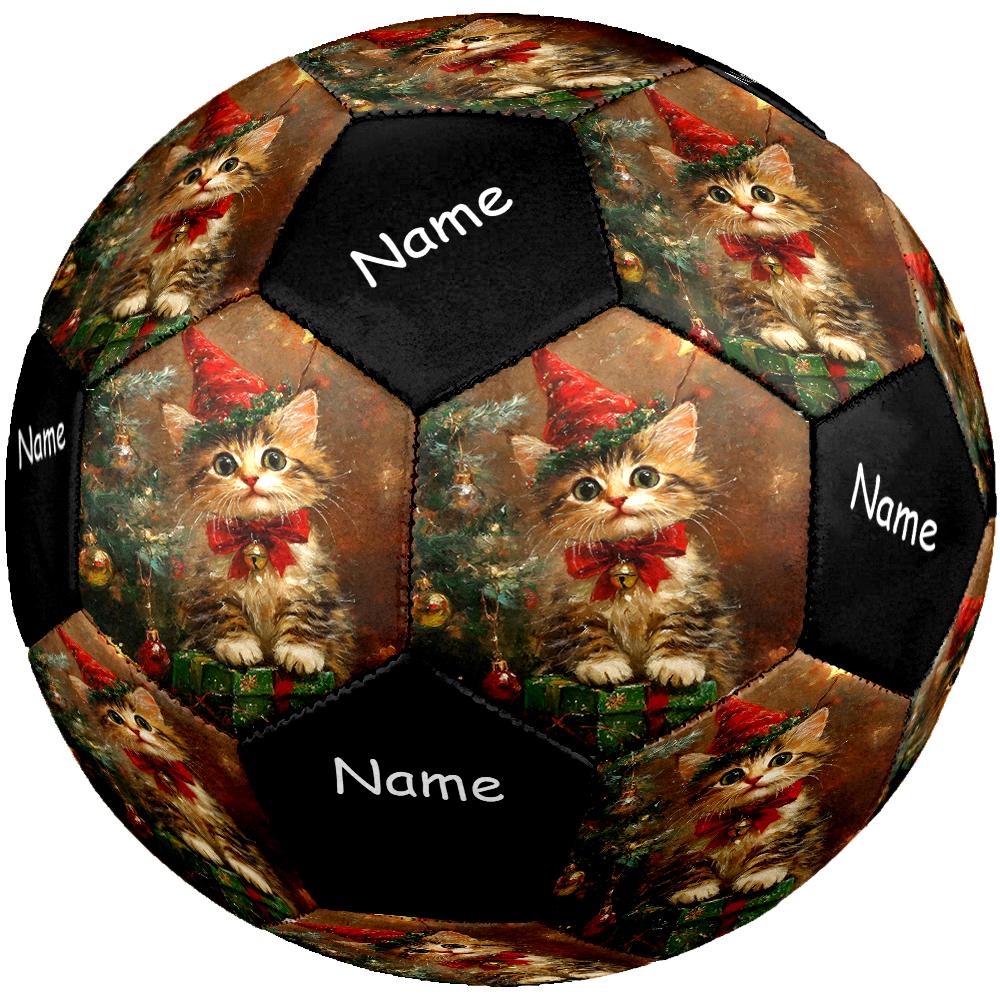Custom Name Christmas Animals Theme Size 5 Soccer Ball, Suitable for Both Indoor and Outdoor Matches, a Gift Suitable for Everyone.