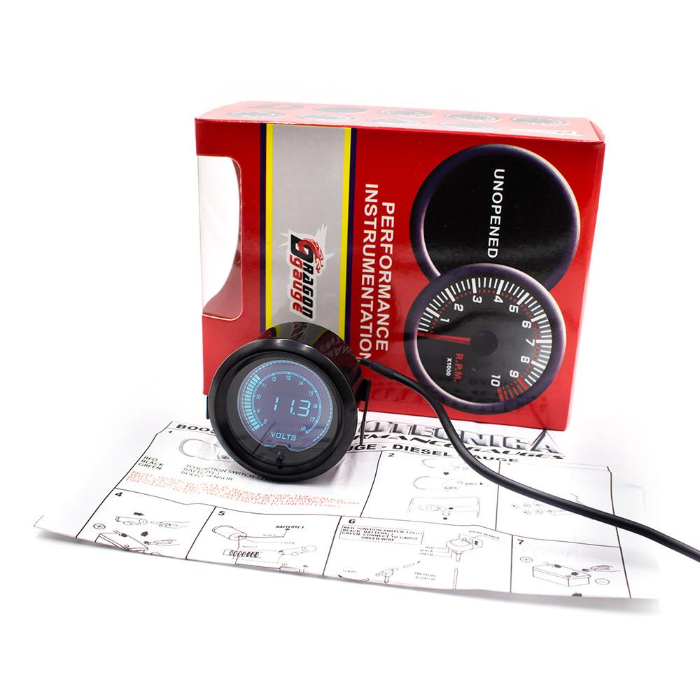 

Universal Brand New Car 2 /52mm Diameter Volt Gauge 57mm*52mm*38mm Metal 1Piece