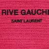 Saint Laurent YSL Logo Print Large Capacity Coconut Fiber Tote Bag Women tote bags Neon-Pink 688864-GAAA1-5693